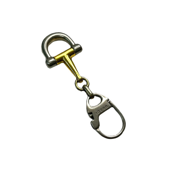 Gucci Authentic Plated Half Horsebit Keychain Accessory Buckle Clip
